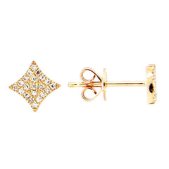 DIAMOND EARRING, 14KY (N), D=0.08