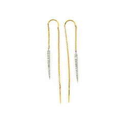DIAMOND EARRING, 14KWY (N), D=0.25