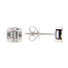 DIAMOND EARRING, 14KW (N), D=0.51