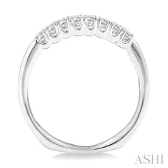 3/8 Ctw Princess Cut Diamond Wedding Band in 14K White Gold