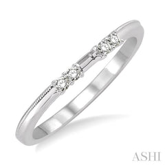 1/10 ctw Round Cut Diamond Wedding Band in 14K White Gold