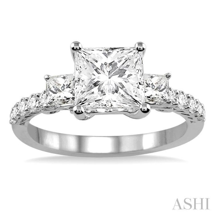 1/2 ctw Diamond Semi-Mount Engagement Ring in 14K White Gold