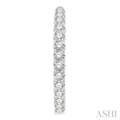 5.00 ctw Inside-Out Round Cut Diamond Hoop Earrings in 14K White Gold