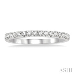 1/3 Ctw Round Cut Diamond Wedding Band in 14K White Gold
