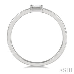 1/20 ctw Baguette Diamond Stackable Petite Fashion Band in 10K White Gold