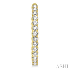 4 ctw Inside-Out Round Cut Diamond Oval Shape Hoop Earrings in 14K Yellow Gold