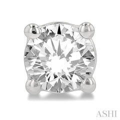 1/2 ctw Round Cut Diamond Stud Earring in 14K White Gold