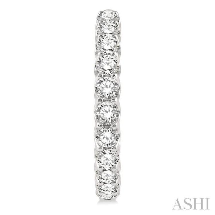 10.00 ctw Inside-Out Round Cut Diamond Hoop Earrings in 14K White Gold