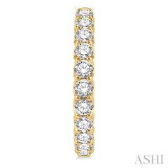 10.00 ctw Inside-Out Round Cut Diamond Hoop Earrings in 14K Yellow Gold