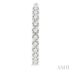 8.00 ctw Inside-Out Round Cut Diamond Hoop Earrings in 14K White Gold