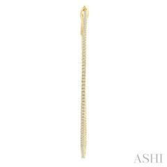 1 Ctw Inside & Outside Round Cut Diamond Hoop Earrings in 14K Yellow Gold
