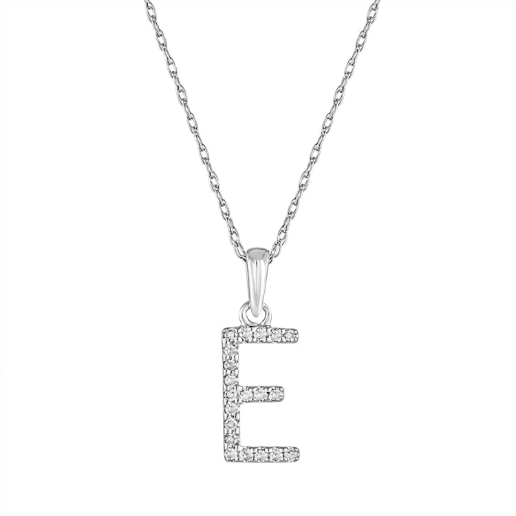 14k Gold & Diamond Initial A-Z Necklace Pendant 16-18" Inches - 0.07 ct. - 0.09 ct.