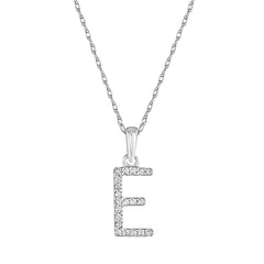 14k Gold & Diamond Initial A-Z Necklace Pendant 16-18" Inches - 0.07 ct. - 0.09 ct.
