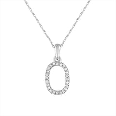 14k Gold & Diamond Initial A-Z Necklace Pendant 16-18" Inches - 0.07 ct. - 0.09 ct.