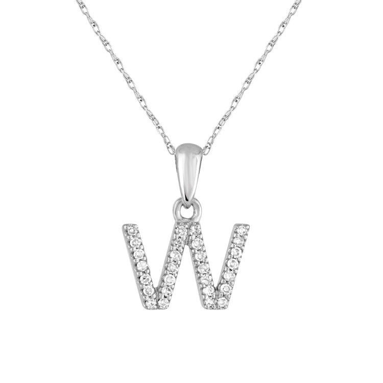 14k Gold & Diamond Initial A-Z Necklace Pendant 16-18" Inches - 0.07 ct. - 0.09 ct.