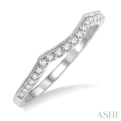 1/6 ctw Round Cut Diamond Wedding Band in 14K White Gold