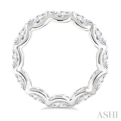 3 3/4 Ctw East-West Set Oval Cut Diamond Eternity Wedding Band in 14K White Gold