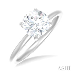 1/20 ctw Circular Shape Round Cut Diamond Semi Mount Engagement Ring in 14K White Gold