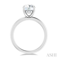 1/20 ctw Circular Shape Round Cut Diamond Semi Mount Engagement Ring in 14K White Gold