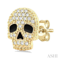 .15CTRDDM PETITE SKULL ER YG 10K-S*