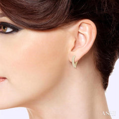 1/2 ctw Curvy Triple Row Round Cut Diamond Fashion Earring in 10K Yellow Gold