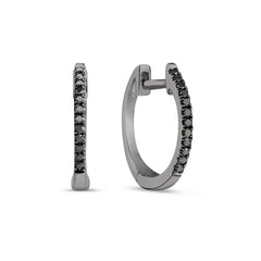 Black Diamond Classic Slim Huggie Earring