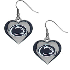 Penn State Nittany Lions Heart Dangle Earrings