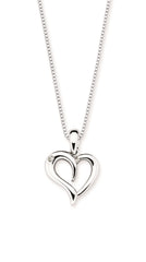 Diva Diamonds® Heart Pendant In Sterling Silver With .01 Ct. Diamond