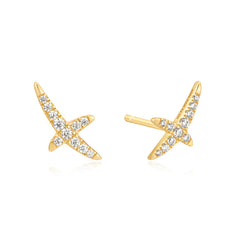 Heart Hunter Gold Kiss Pave Studs