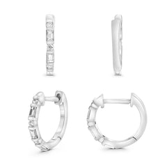 W Hoop Earring .05RD .12BG