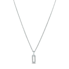 Elongated Drop Necklace( SILVER)