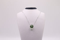 Sterling silver necklace with colored stones