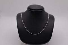 Classic of New York sterling silver 2.3 mm rhodium plated 16" bead chain