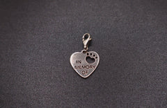Sterling silver pet memory charm
