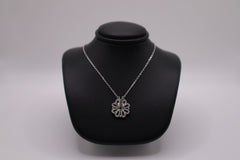 Classic of New York sterling silver heart flower necklace
