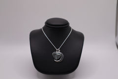 Classic of New York sterling silver double dream crescent heart necklace