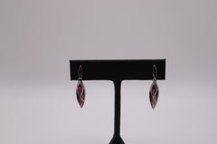 Nicole Barr Sterling Silver and Garnet Earrings