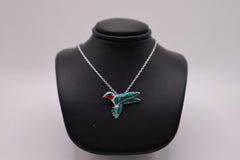 Nicole Barr Sterling Silver Hummingbird Necklace