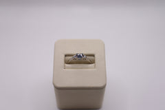 Julius Block 10k white gold lab alexandrite and diamond ring JB-55-5800