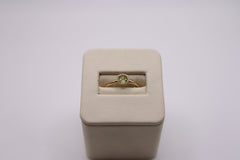 Bassalil RG12845DD 14k yellow gold 0.31 ct DD 0.05 RD peridot &amp; diamond ring