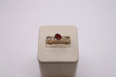 Julius Block 14k yellow oval garnet & 0.16 ctw diamond ring JB-09-5707 13641750