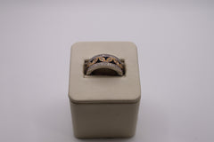 Roman+Jules 14k white gold KR22 86W 0.61 diamond 0.41 sapphire