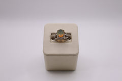 Sterling silver 2.16 ct oval opal ring