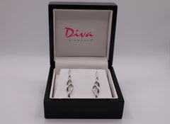 Diva Diamonds sterling silver diamond earrings