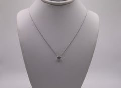 Classic of New York sterling silver bezel set CZ necklace