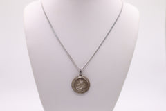 Sterling silver St. Anthony medal with stainless steel chain