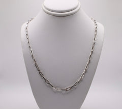 Classic of New York sterling silver 3.2 mm 18" rhodium plated chain