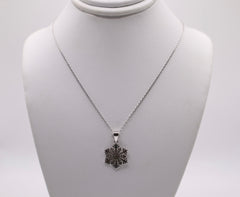 Classic of New York sterling silver snowflake pendant
