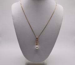 Imperial 14ky 7.5-8mm 18" akoya pearl pendant