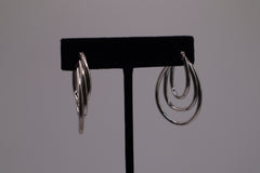 Julius Block sterling silver triple hoop earring